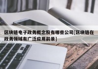 区块链电子政务概念股有哪些公司[区块链在政务领域有广泛应用前景]